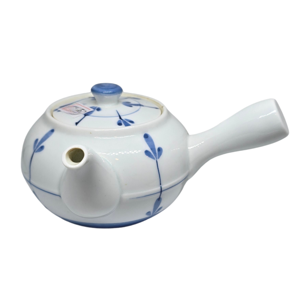 Kyusu blanca con motivos azules