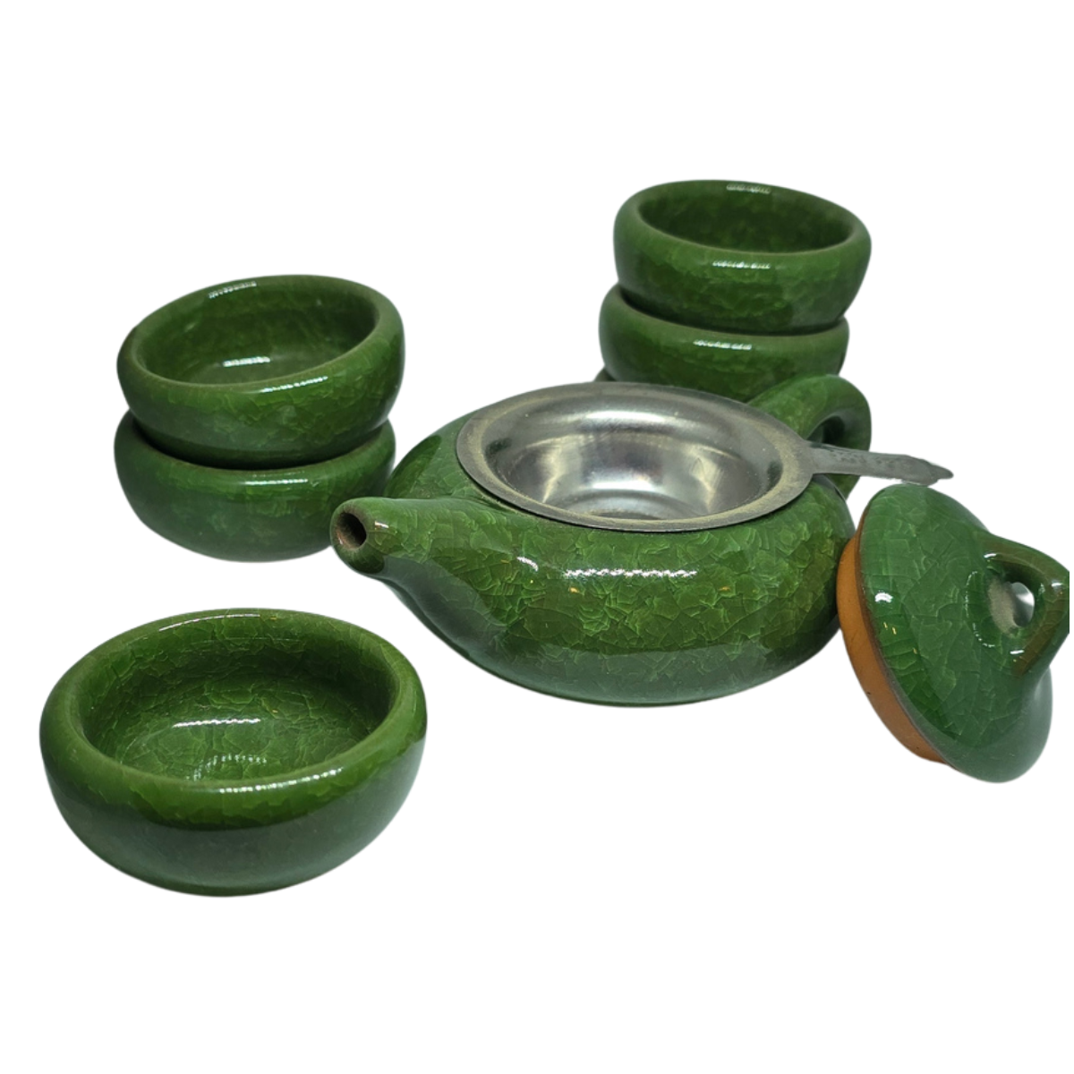 Set teteras verde con 6 chawan